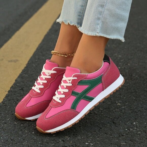 Casual Women's Patchwork Sneakers - Picture 6 of 7